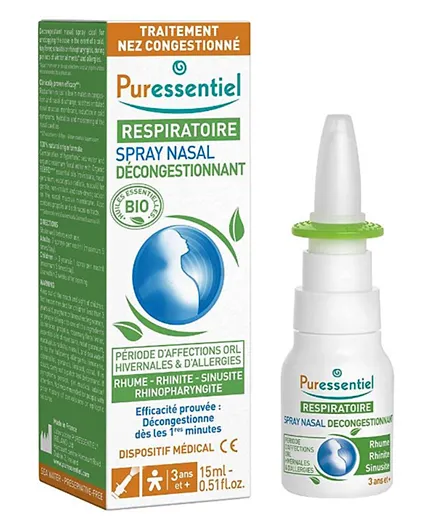 Puressent Respiratory Decongestant Nasal Spray - 15mL