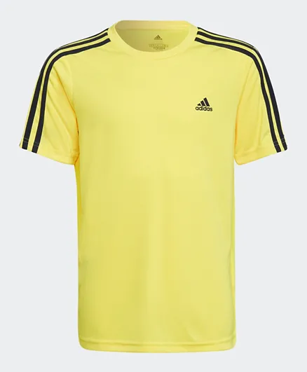 adidas Designed 2 Move 3-Stripes T-Shirt - Beam Yellow