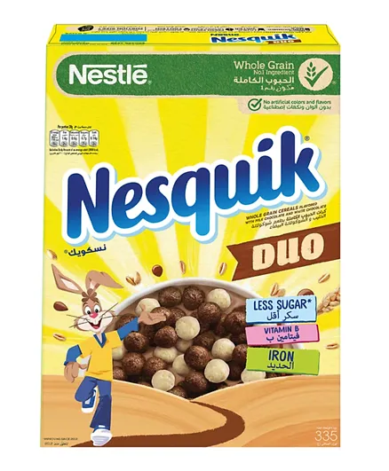 Nestle Nesquik Duo Breakfast Cereal - 335g