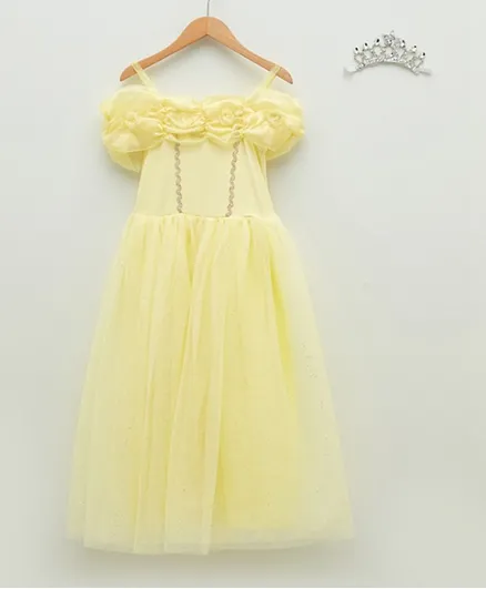 فستان بتصميم فراشة من إل سي واكيكي - الأصفر