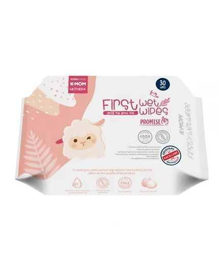 Mother K K-MOM First Wet Wipes Promise - 30 Pieces
