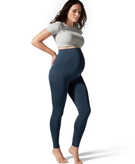 Mums & Bumps Blanqi  Maternity Belly Support Leggings -Storm Blue