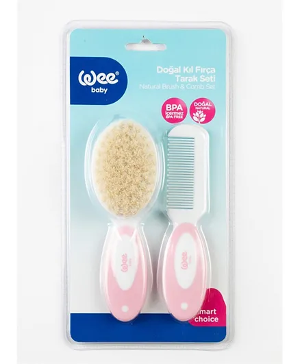 Wee Baby Natural  Brush And Comb Set