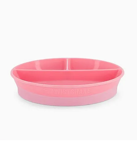 Twistshake Divided Plate - Pastel Pink