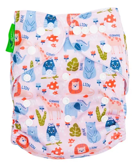 Green Future Reusable Diaper with Inserts - Pink