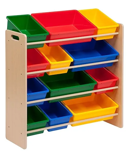 Homesmiths Toy Organiser 12 Bins - Multicolour