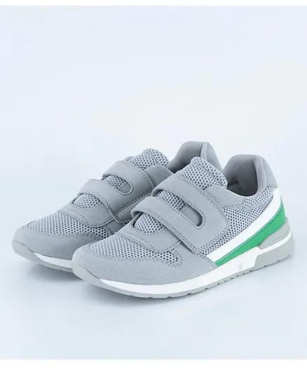 Just Kids Brands Alexander Single Velcro Retro Look Casual Shoes - Grey