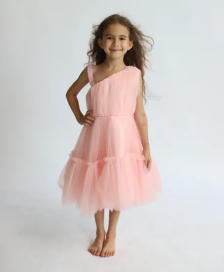 DDaniela Ruffled Hem Party Dress - Pink