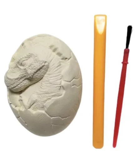 Generic DIY Dinosaur Egg Bone Fossils Excavation Toys - White
