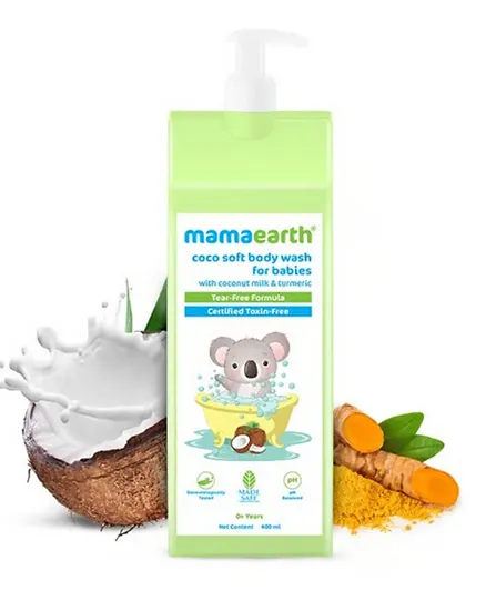 Mamaearth Coco Soft Body Wash For Babies With Coconut Milk & Turmeric - 400mL