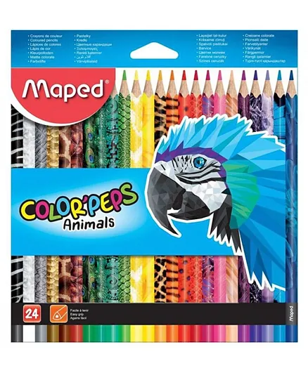 Maped Colorpeps Pencil Animal Print - Pack of 24 Colors