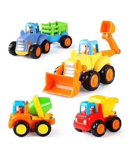 BAYBEE Friction Powered Push and Go Toy Vehicle - 4 Pieces