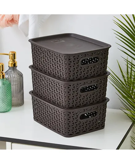 HomeBox Spectra Basket Set with Lids - 6 Pieces