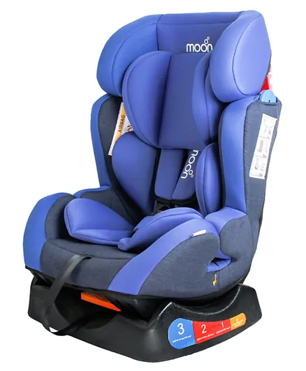 مون - مقعد سيارة للأطفال الرضع  - أزرق فضي البياض