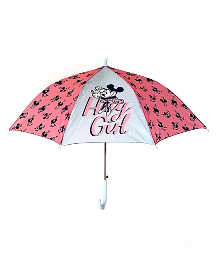 Disney Minnie Kids Automatic Umbrella Pink White -  16 Inches