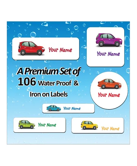 عجوبة باكيت القيمة مع الملصقات المقاومة للماء والملصقات القابلة للكي المُخصصة 0038 - عدد 106