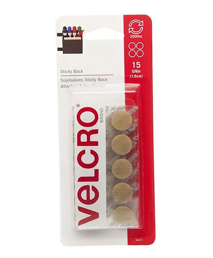Velcro  Sticky Back Coin - Beige