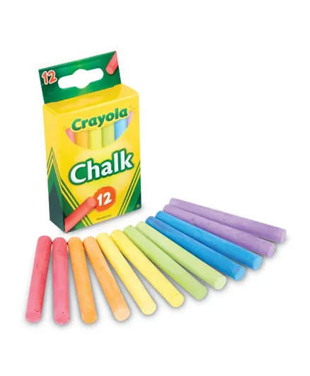 Crayola Anti Dust Colored Chalks - 12 Pieces