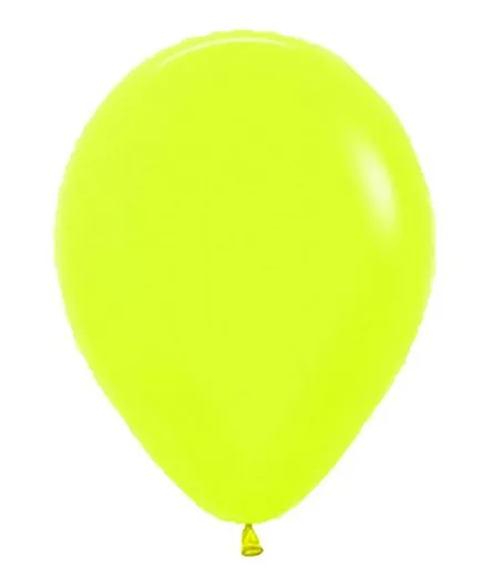 بالونات لاتكس دائرية من سيمبرتيكس باللون الأصفر النيون - عبوة من 50