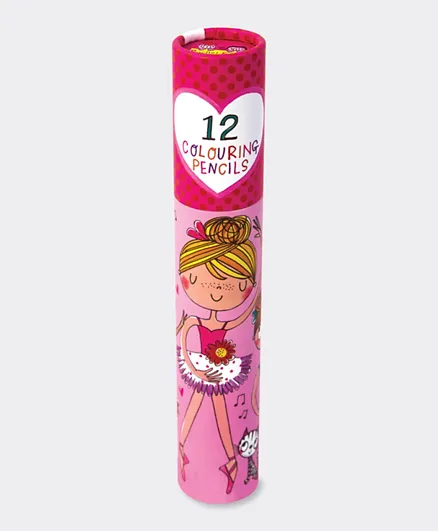 Rachel Ellen Coloured Pencils Pack of 12 - Pink
