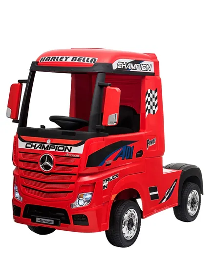 Babyhug Mercedes-Benz Actros Licensed Battery Operated Ride On Truck with Remote Control - Red