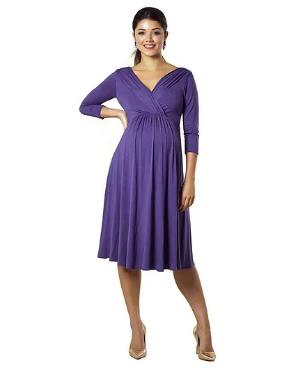 Mums & Bumps Tiffany Rose Willow Maternity Dress - Grape