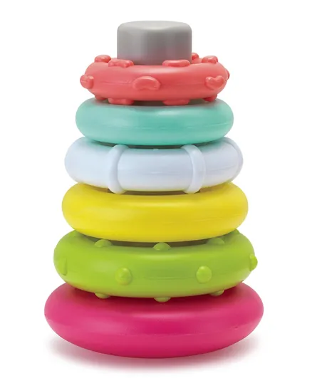 Infantino Rock N Stack Rings Toy Multicolor - 6 Pieces