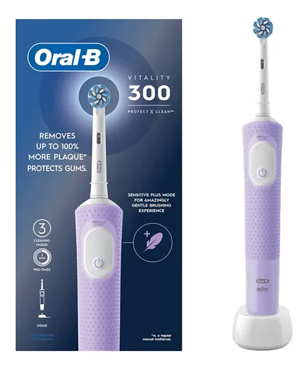 Oral-B Vitality D300 Rechargeable Electric Toothbrush - Pink Lilac