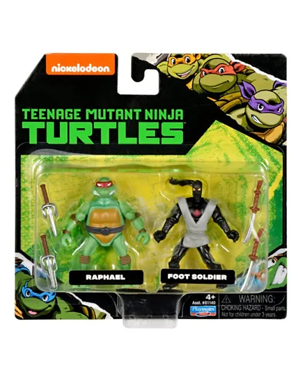 Teenage Mutant Ninja Turtles Raphael & Foot Soldier Mini Figure 2 Pack - 2.5 Inches each