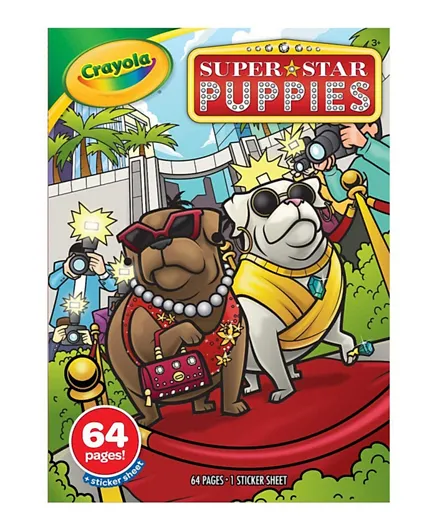 Crayola Colouring Book Superstar Puppies - 64 Page