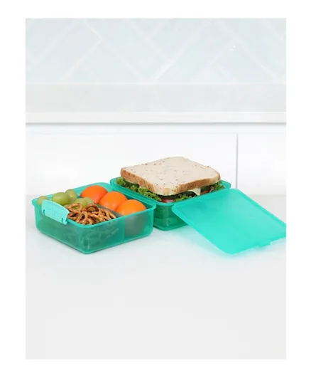 صندوق غداء مكعب من سيستيما 1.4 لتر - أخضر