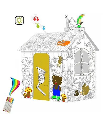 Eazy Kids DIY Doodle Painting Jungle House - Multicolor
