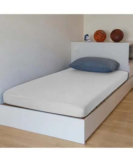 B-Sensible Waterproof Crib Fitted Sheet & Mattress Protector - White