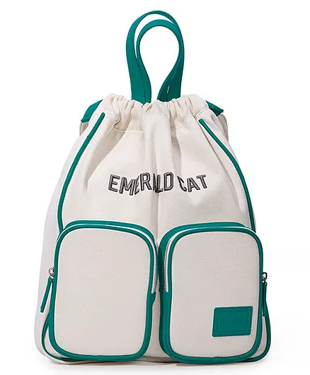 Emerald Cat Nomad Drawstring Bag - Green