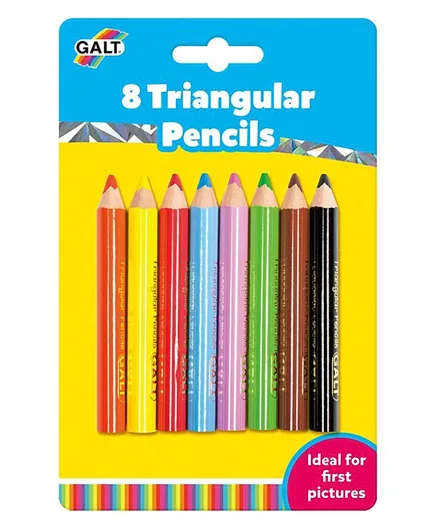 Galt Toys Washable Triangular Colouring Pencils - Pack of 8