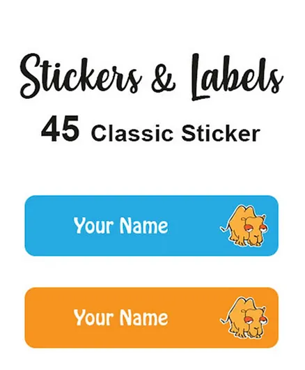 Ladybug Labels Personalised Name Labels Camel Blue - Pack of 45