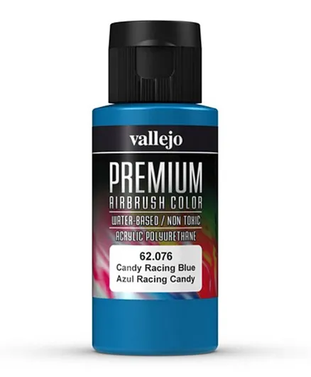 Vallejo Premium Airbrush Color 62.076 Candy Racing Blue - 60mL