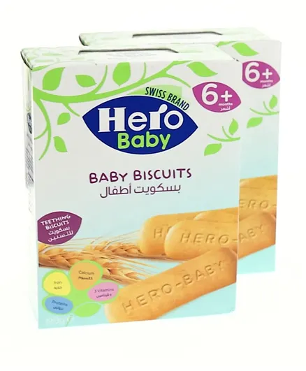 Hero Baby Banana Biscuits Pack of 2 - 180g