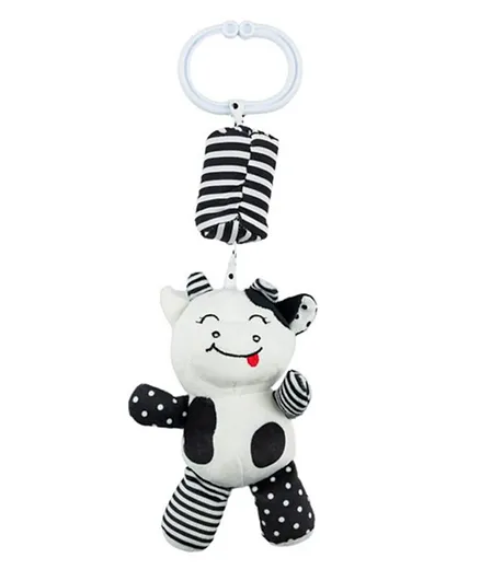 Little Angel Stuffed Plush Rattle Hanging Toy - Cow