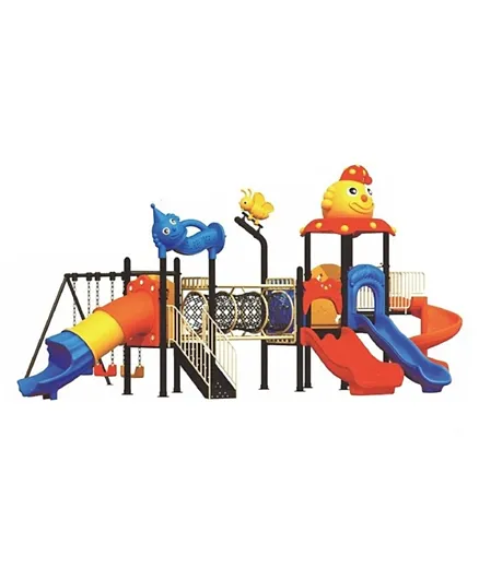 Myts Circus Top All In 1 Play Center  Wit Loop Swings & Slide - Multicolour