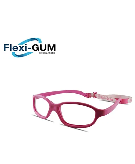 Flexi-Gum Flexible Kids Eyeglasses Frame with Strap - Fuchsia