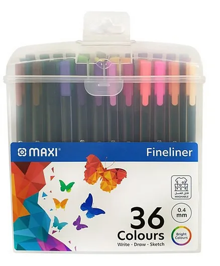 MAXI Fineliner Triangular 0.4 MM - 36 Colors