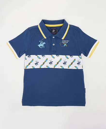 Beverly Hills Polo Club Collar Neck T-Shirt - Dark Blue