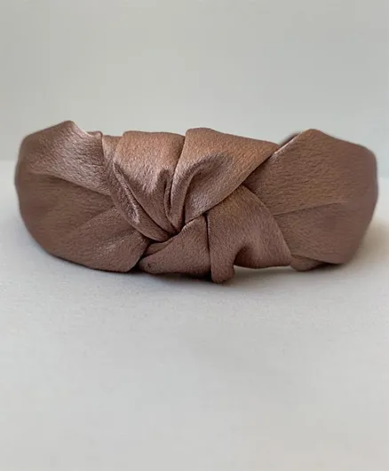 The Girl Cap Knotted Hairband - Rose Gold