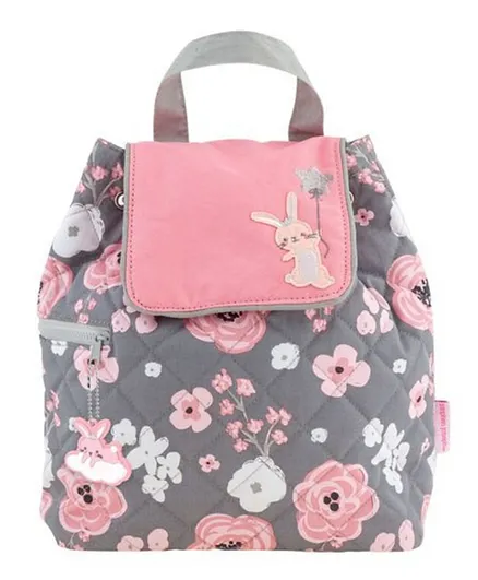 Stephen Joseph Flowers Quilted Backpack Pink - 13.5 Inches
