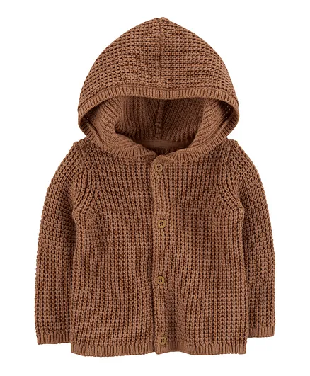 Carter's Hooded Cardigan - Brown