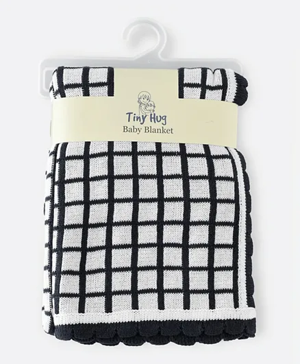 Tiny Hug Cotton Baby Blanket - Checkered