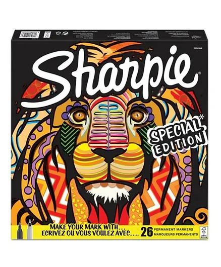 Sharpie Permanent Lion Markers Pack of 26 - Assorted