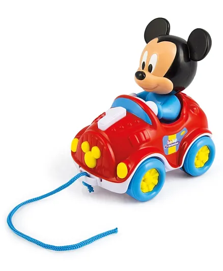 Disney Baby Mickey Pull Along Car - Red
