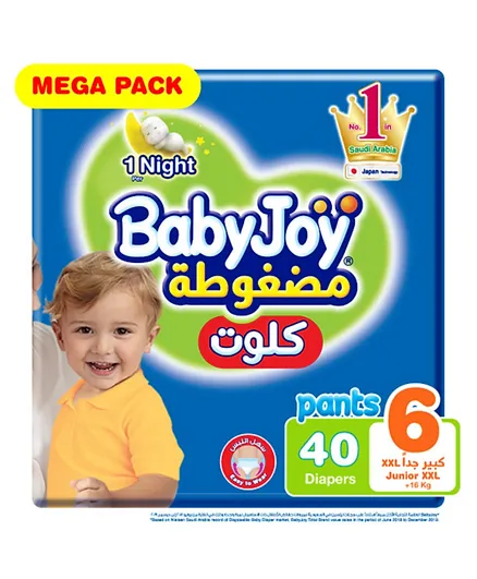 BabyJoy Culotte Mega Pack Pant Style Diapers Size 6 - 40 Pieces